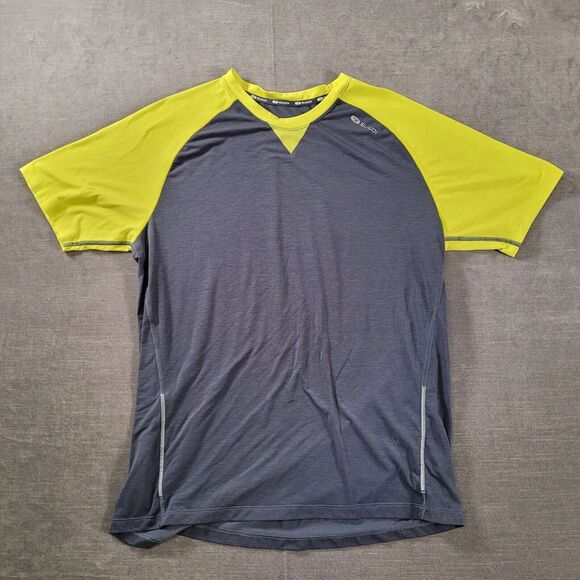 SUGOI Activewear Shirt Men's‎ Large Gray Yellow Cycling - Picture 1 of 9
